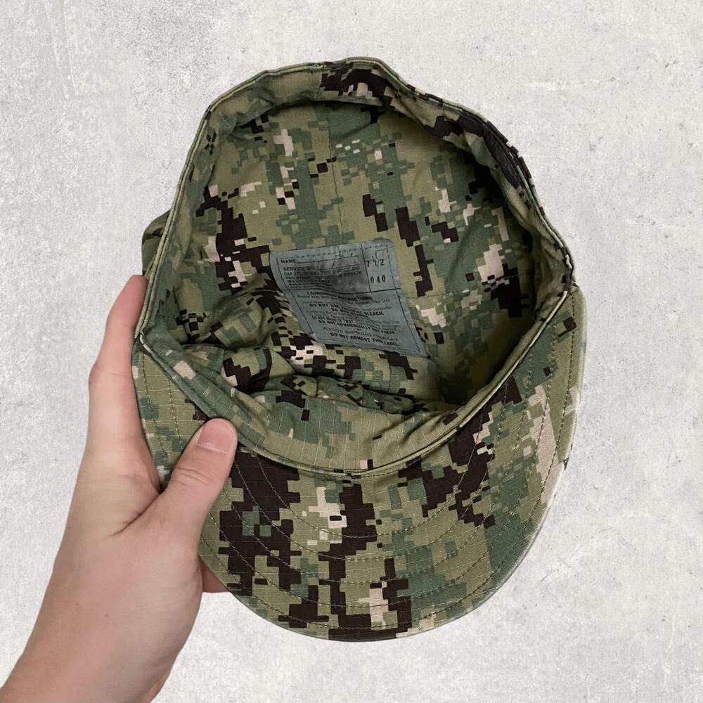 Vintage Y2K US Marines Digital Camo Hat 7 1/2 Embroidered Logo - Picture 6 of 7